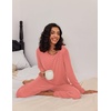 Ekouaer Women’s 2 Pack Pajama Sets Long Sleeve Lounge Set Soft Comfy Pjs(Red Stripe/Black Dots)