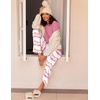 Ekouaer Women’s 2 Pack Pajama Sets Long Sleeve Lounge Set Soft Comfy Pjs(Tie Dye Pink/Light Gray)