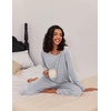 Ekouaer Women’s 2 Pack Pajama Sets Long Sleeve Lounge Set Soft Comfy Pjs(Tie Dye Pink/Light Gray)