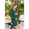 Ekouaer Womens Nightgown Long Sleeve Nightshirt Soft Button Down Sleepshirt(Evergreen)