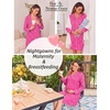 Ekouaer Womens Nightgown Long Sleeve Nightshirt Soft Button Down Sleepshirt(Pink Leopard)