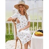 Ekouaer Long Nightgowns for Women Bamboo Viscose Short Sleeve House Dresses(Daisy)