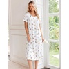 Ekouaer Long Nightgowns for Women Bamboo Viscose Short Sleeve House Dresses(Daisy)