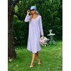 Ekouaer 2 Pack Women’s Nightgowns Long Sleeve Long Nightgowns for Women(Purple Flower+blue Flower)