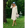 Ekouaer 2 Pack Women’s Nightgowns Long Sleeve Long Nightgowns for Women(Yellow Flower+pink White Flower)