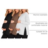 Ekouaer 3 Packs Maternity Shirts Split Side Pregnancy Workout Tops(3pcs- Black + Brown + White)