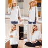 Ekouaer 3 Packs Maternity Shirts Split Side Pregnancy Workout Tops(3pcs- Black + Burgundy Red + White)