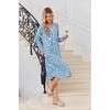 Ekouaer Cotton Nightgowns for Women Long Sleeve Soft Nightgown Sleepshirt(Blue Floral)