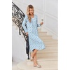 Ekouaer Cotton Nightgowns for Women Long Sleeve Soft Nightgown Sleepshirt(Light Blue Flower)