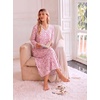 Ekouaer Cotton Nightgowns for Women Long Sleeve Soft Nightgown Sleepshirt(Pink Floral)