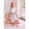 Ekouaer Cotton Nightgowns for Women Long Sleeve Soft Nightgown Sleepshirt(Pink Flower)