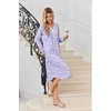 Ekouaer Cotton Nightgowns for Women Long Sleeve Soft Nightgown Sleepshirt(Purple Floral)