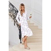 Ekouaer Cotton Nightgowns for Women Long Sleeve Soft Nightgown Sleepshirt(Purple Flower)