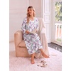 Ekouaer Cotton Nightgowns for Women Long Sleeve Soft Nightgown Sleepshirt(Purple Flower Branch)