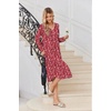 Ekouaer Cotton Nightgowns for Women Long Sleeve Soft Nightgown Sleepshirt(Red Floral)