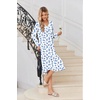 Ekouaer Cotton Nightgowns for Women Long Sleeve Soft Nightgown Sleepshirt(White Blue Flower)