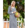 Ekouaer Long Cotton Nightgowns for Women Soft Comfy Sleepshirt with Pockets(Blue Floral)