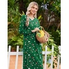 Ekouaer Long Cotton Nightgowns for Women Soft Comfy Sleepshirt with Pockets(Christmas Green)