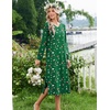 Ekouaer Long Cotton Nightgowns for Women Soft Comfy Sleepshirt with Pockets(Christmas Green)