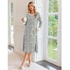 Ekouaer Long Cotton Nightgowns for Women Soft Comfy Sleepshirt with Pockets(White Daisy Floral)