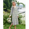 Ekouaer Long Cotton Nightgowns for Women Soft Comfy Sleepshirt with Pockets(White Daisy Floral)
