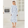 Ekouaer Long Cotton Nightgowns for Women Soft Comfy Sleepshirt with Pockets(White Floral)