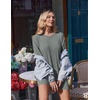 Ekouaer Maternity Sets Two Piece Outfits Ribbed Pregnancy Loungewear(Dark Army)