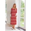 Ekouaer Women’s Cotton Nightgown Long Sleeve Sleepshirt Long Sleep Dress(Christmas Red)