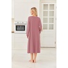Ekouaer Women’s Cotton Nightgown Long Sleeve Sleepshirt Long Sleep Dress(Pink)