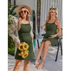 Ekouaer Womens Nursing Dress Summer Breastfeeding Maternity Clothes(Army Green)