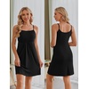 Ekouaer Womens Nursing Dress Summer Breastfeeding Maternity Clothes(Black)