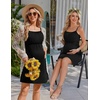 Ekouaer Womens Nursing Dress Summer Breastfeeding Maternity Clothes(Black)