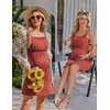 Ekouaer Womens Nursing Dress Summer Breastfeeding Maternity Clothes(Caramel)