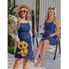 Ekouaer Womens Nursing Dress Summer Breastfeeding Maternity Clothes(Dark Blue)