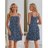 Ekouaer Womens Nursing Dress Summer Breastfeeding Maternity Clothes(Dark Blue Leaves)