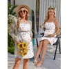 Ekouaer Womens Nursing Dress Summer Breastfeeding Maternity Clothes(Green White Foral)