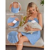 Ekouaer Womens Nursing Dress Summer Breastfeeding Maternity Clothes(Light Blue Floral)