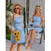 Ekouaer Womens Nursing Dress Summer Breastfeeding Maternity Clothes(Light Blue Floral)