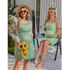Ekouaer Womens Nursing Dress Summer Breastfeeding Maternity Clothes(Light Green Floral)