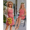 Ekouaer Womens Nursing Dress Summer Breastfeeding Maternity Clothes(Red Daisy Floral)