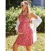 Ekouaer Womens Nursing Dress Summer Breastfeeding Maternity Clothes(Red Daisy Floral)