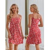 Ekouaer Womens Nursing Dress Summer Breastfeeding Maternity Clothes(Red Daisy Floral)