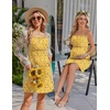 Ekouaer Womens Nursing Dress Summer Breastfeeding Maternity Clothes(Yellow Floral)