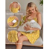 Ekouaer Womens Nursing Dress Summer Breastfeeding Maternity Clothes(Yellow Floral)