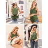 Womens Nursing Tank Tops Breastfeeding Summer Pregnancy Maternity Shirts(Black/Army Green/Navy)