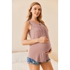 Womens Nursing Tank Tops Breastfeeding Summer Pregnancy Maternity Shirts(Black/Blue Green/Dirty Pink)