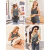 Womens Nursing Tank Tops Breastfeeding Summer Pregnancy Maternity Shirts(Black/Grey/White)