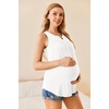 Womens Nursing Tank Tops Breastfeeding Summer Pregnancy Maternity Shirts(Black/Grey/White)