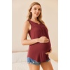 Womens Nursing Tank Tops Breastfeeding Summer Pregnancy Maternity Shirts(Black/Grey/Wine Red)