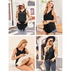 Womens Nursing Tank Tops Breastfeeding Summer Pregnancy Maternity Shirts(Black/Ice Green/Orange Pink)